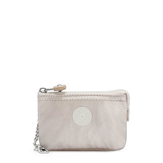 Plecaki Kipling Creativity Mini Pouch Metallic Keychain Beżowe | PL 1112RV